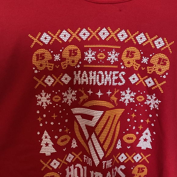 Kansas City Chiefs “Mahomes For The Holidays” Sweatshirt! - Picture 3 of 4
